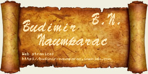 Budimir Naumparac vizit kartica